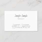 Elegant Simple Sjabloon Hand Script Professional Visitekaartje (Voorkant)