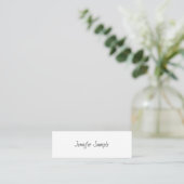 Elegant Simple Sjabloon Hand Script Text Modern Mini Visitekaartje (Staand voorkant)