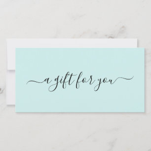 Elegant Simple Spa Blauwgroen Turquoise Gift Certi
