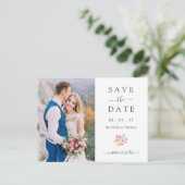 Elegant Simple Spring Save the Date Wedding Aankondigingskaart (Staand voorkant)