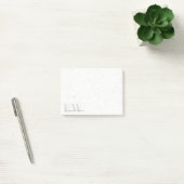 Elegant Simple Terrazzo Stone Grey Name Monogram Post-it® Notes (Kantoor)