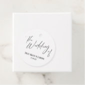 Elegant Simple The Wedding of Black & White Bedankjes Labels (In situ)