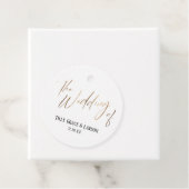 Elegant Simple The Wedding of Gold Typography Bedankjes Labels (In situ)