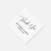 Elegant Simple Typografie Bedankt Servet (Hoek)