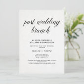 Elegant Simple Typography Post Wedding Brunch Kaart (Staand voorkant)