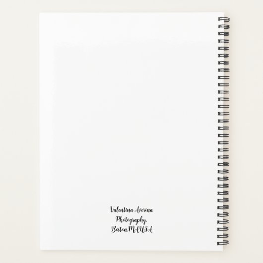Élégant, Simple, Unique Photo Daily Planner (Dos)