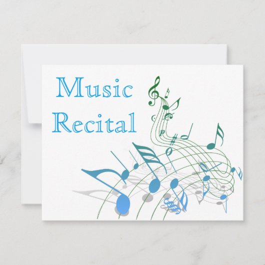 Elegant Simple Unisex Music Overweging Uitnodiging (Voorkant)