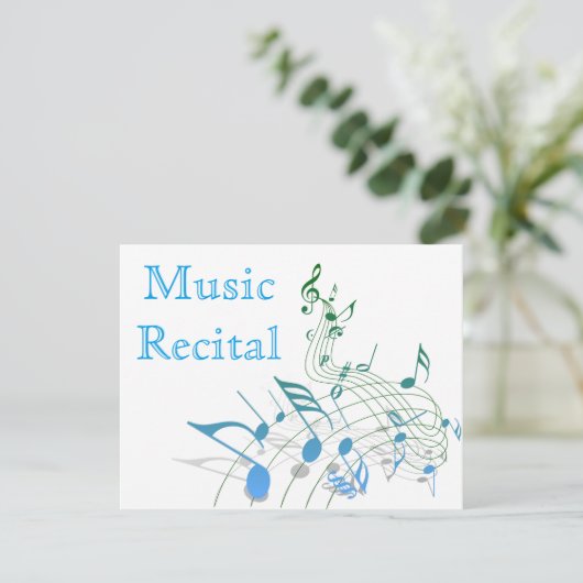 Elegant Simple Unisex Music Overweging Uitnodiging (Staand voorkant)