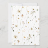 Elegant Simple  Waterverf Press Floral Save The Date (Achterkant)