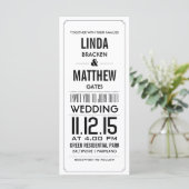 Elegant Simple Wedding Announcement Rack Kaart (Staand voorkant)