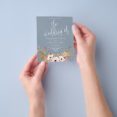 Elegant Simple Wedding Invitation Floral Budget Flyer (Hand)
