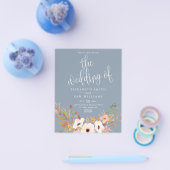 Elegant Simple Wedding Invitation Floral Budget Flyer (Enkel)