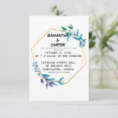 Elegant Simple Wedding Invitation Kaart (Staand voorkant)