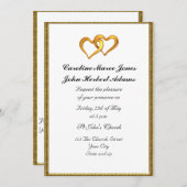 Elegant Simple Wedding Invitation White Kaart (Voorkant / Achterkant)