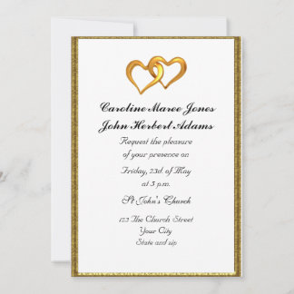 Elegant Simple Wedding Invitation White Kaart