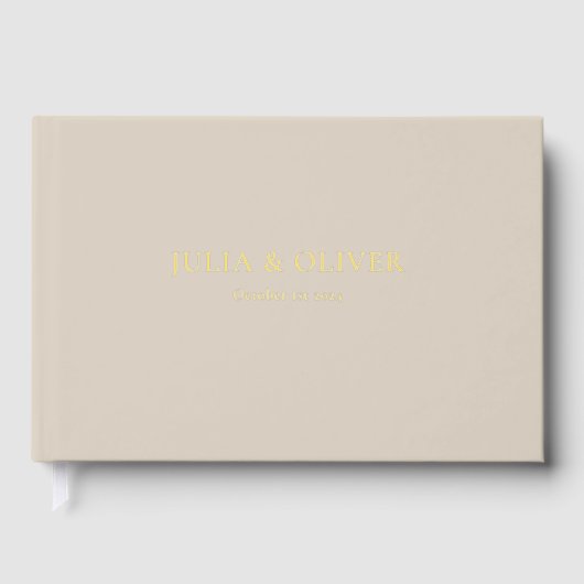 Elegant Simple Wedding | Linen Foil Design (Recto)