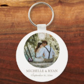 Elegant Simple Wedding Photo Favor Sleutelhanger (Voorkant)