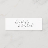 Elegant Simple Wedding Website Kaarten Contactkaartje (Achterkant)