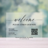 Élégant Simple Welcome Enjoy WiFi QR Code (Neutre)