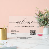 Élégant Simple Welcome Enjoy WiFi QR Code (Mariage)