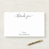 Elegant Simple White Hartelijk dank Post-it® Notes (Op bureau)