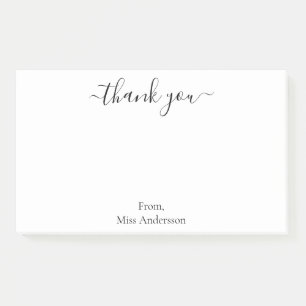 Elegant Simple White Hartelijk dank Post-it® Notes