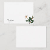 Elegant Simple White Wilflower Script Name Notitiekaartje (Voorkant / Achterkant)
