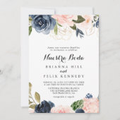 Elegant Simple Winter Floral Nuestra Boda Wedding Kaart (Voorkant)