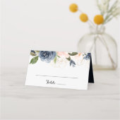 Elegant Simple Winter Floral Wedding Place Card (Voorkant)