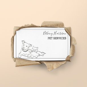 Elegant Simplistic Pet Services Visitekaartje