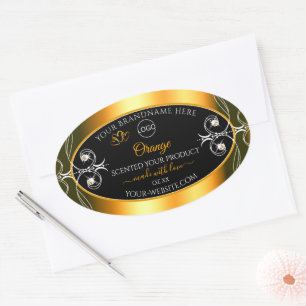 Elegant Sinaasappel Black Glamour Product Labels L