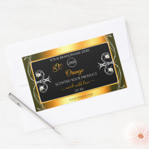 Elegant Sinaasappel Black Glamour Product Labels L