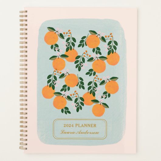 Elegant Sinaasappel Citrus Planner (Voorkant)