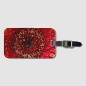 Elegant Sinaasappel & Crème Bloemen Bagagelabel (Voorkant (horizontaal))