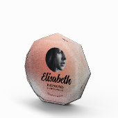 Elegant Sinaasappel Licht blauw Fotoblok Sjabloon (Rechts)