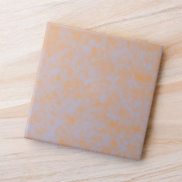 Elegant Sinaasappel & Paarse Waterverf Marmer Tegeltje