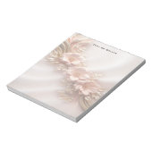 Elegant Sinaasappel Perzik Floral Notitieblok (Gedraaid)