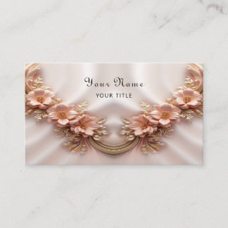 Elegant Sinaasappel Perzik Floral Visitekaartje