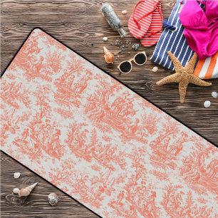 Elegant  sinaasappel toile de jouy bureaumat