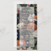 Elegant sinaasappel wit zwart bloemig (Achterkant)