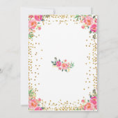 Elégant Singe Rose Baby Girl Douche Invitation (Dos)