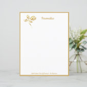 Elegant Single Gold Roos, op maat gemaakt (Staand voorkant)