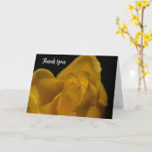 Elegant Single Yellow Rose close Up Bedankt Kaart (Gele Bloem)