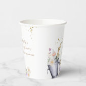 Elegant Sip & See Champagne Bottle Baby shower Papieren Bekers (Links)