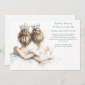 Elegant Sisters Celebration – Pastel Art Kaart (Voorkant / Achterkant)