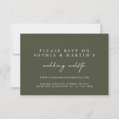 Élégant site de Mariage en ligne RSVP moderne vert (Devant)