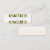 Elégant site de Mariage Floral Blanc carte RSVP (Devant / Derrière)