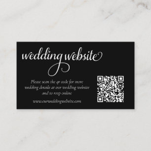 Elégant site de mariage QR Code Enclume carte