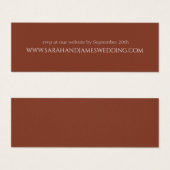 Elégant Site Mariage En Terracotta Carte Rsvp (Devant & derrière)