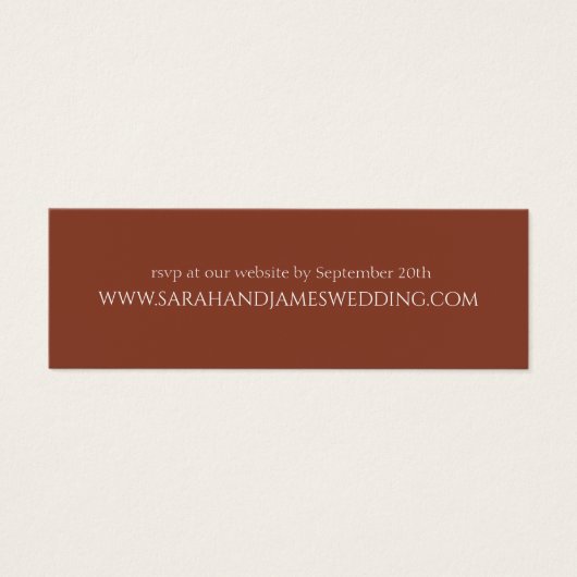 Elégant Site Mariage En Terracotta Carte Rsvp (Devant)